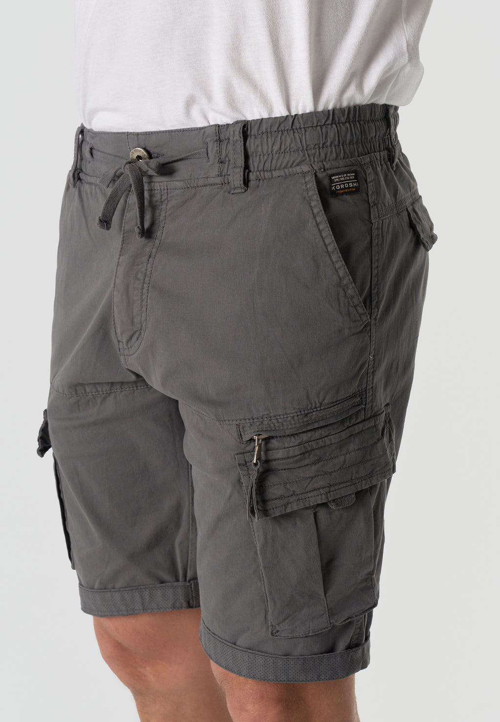Bermuda cargo algodón relaxed hombre gris - Koroshi 2611PS12