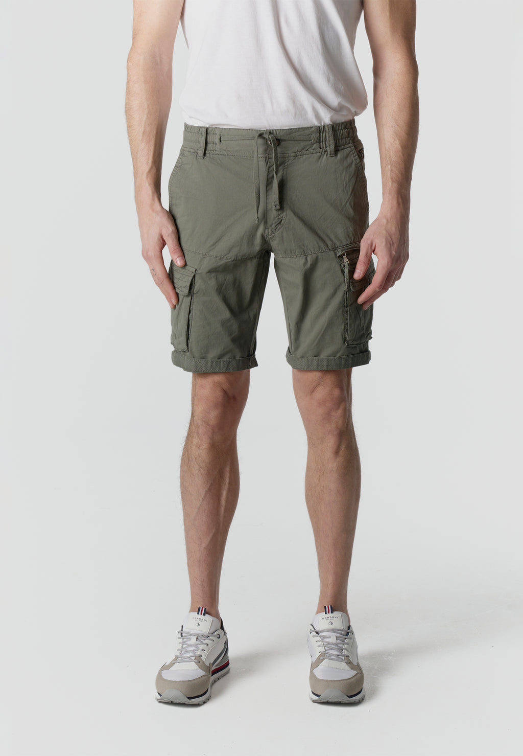 Bermuda cargo algodón relaxed hombre kaki - Koroshi 2611PS12