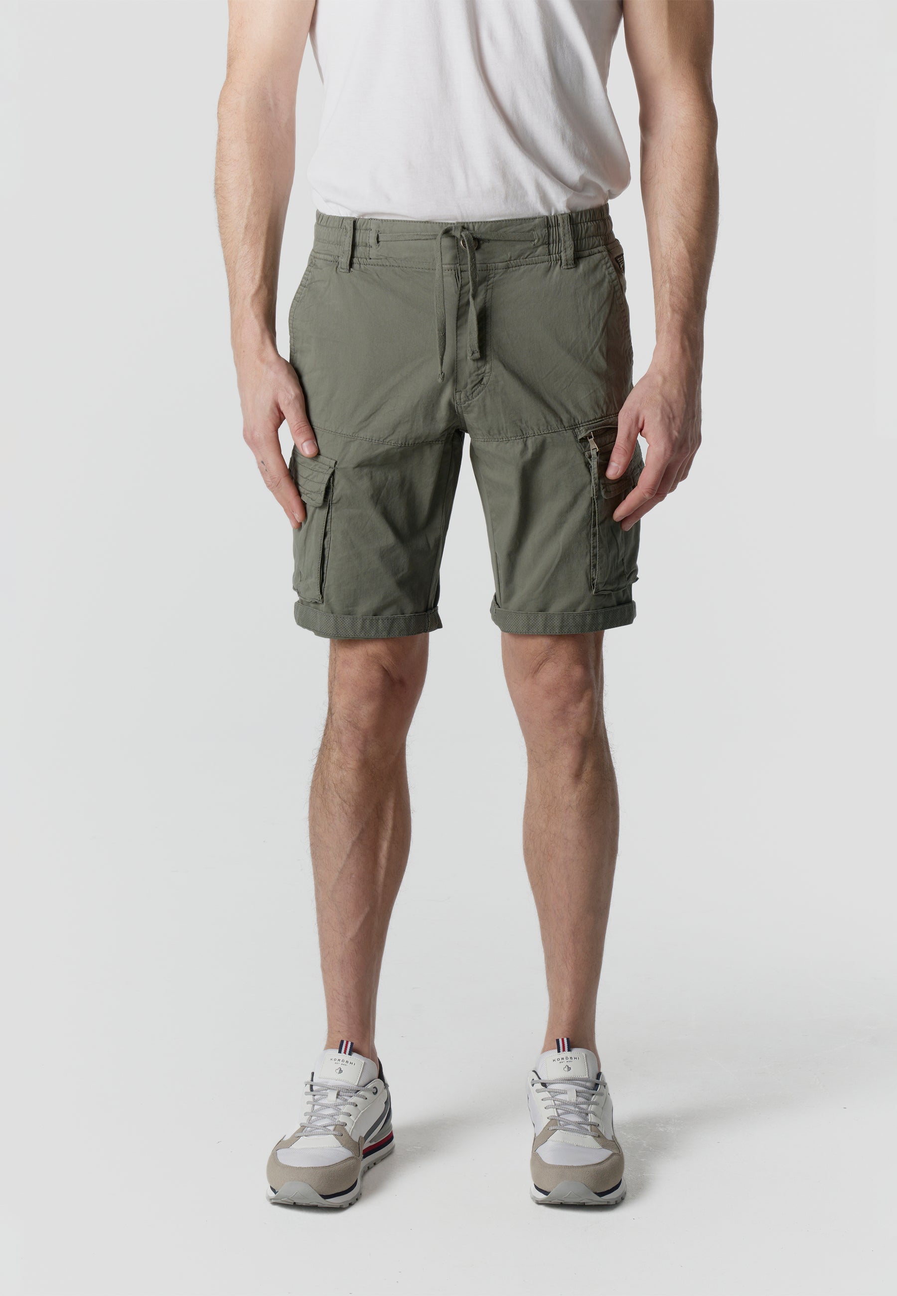 Bermuda cargo algodón relaxed hombre kaki - Koroshi 2611PS12