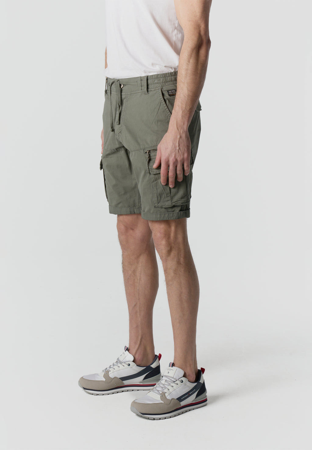 Bermuda cargo algodón relaxed hombre kaki - Koroshi 2611PS12