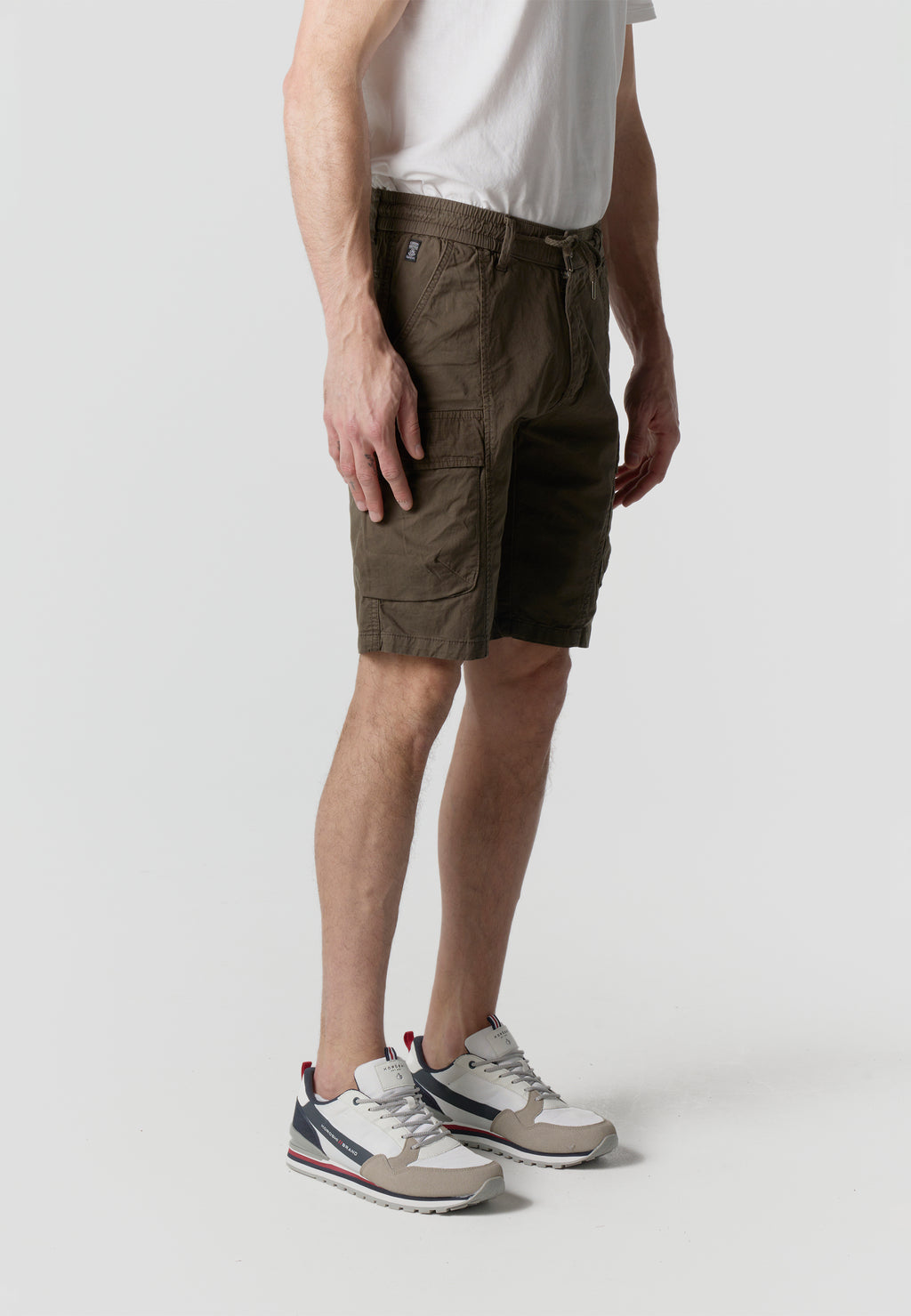 Short cargo décontracté en coton pour homme olive - Koroshi 2611PS13