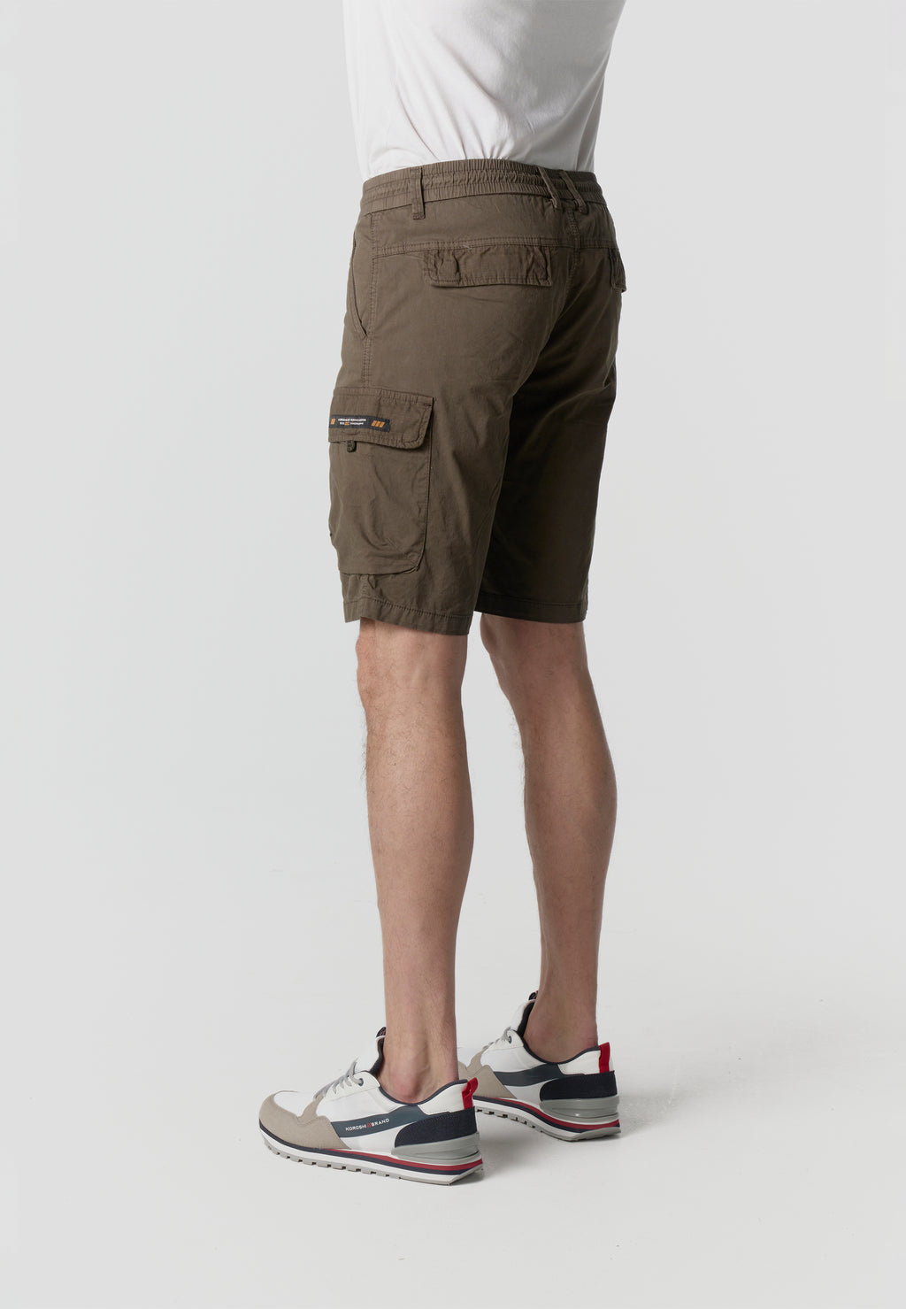 Short cargo décontracté en coton pour homme olive - Koroshi 2611PS13