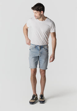 Short en jean regular homme bleu clair - Koroshi 2611PS27