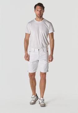 Men's regular white denim shorts - Koroshi 2611PS35