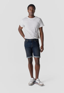 Normale Jeansshorts für Herren, dunkelblau – Koroshi 2611PS39