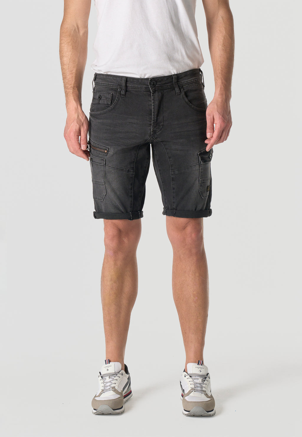 Bermuda cargo denim hombre negro - Koroshi 2611PS43