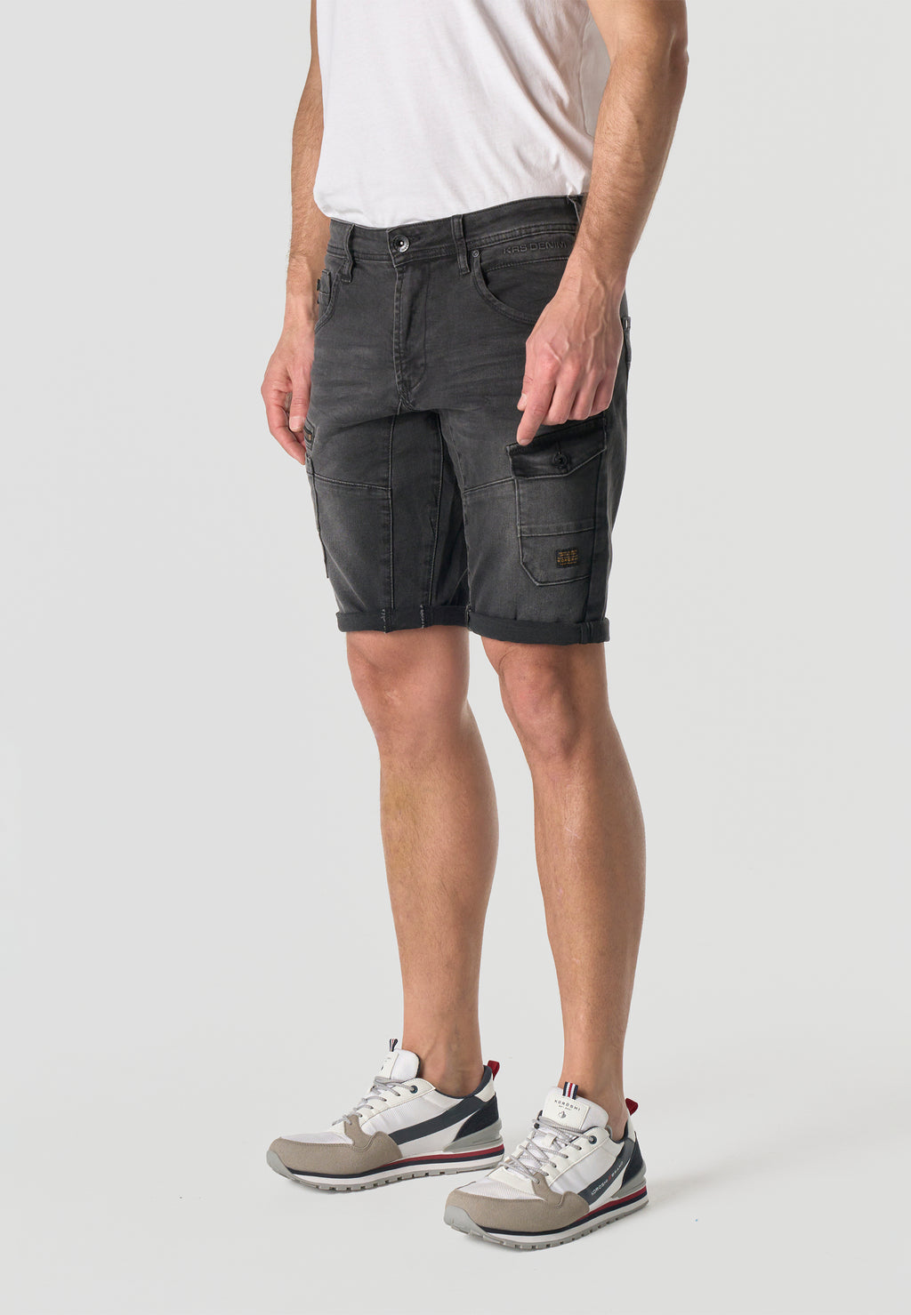 Bermuda cargo denim hombre negro - Koroshi 2611PS43