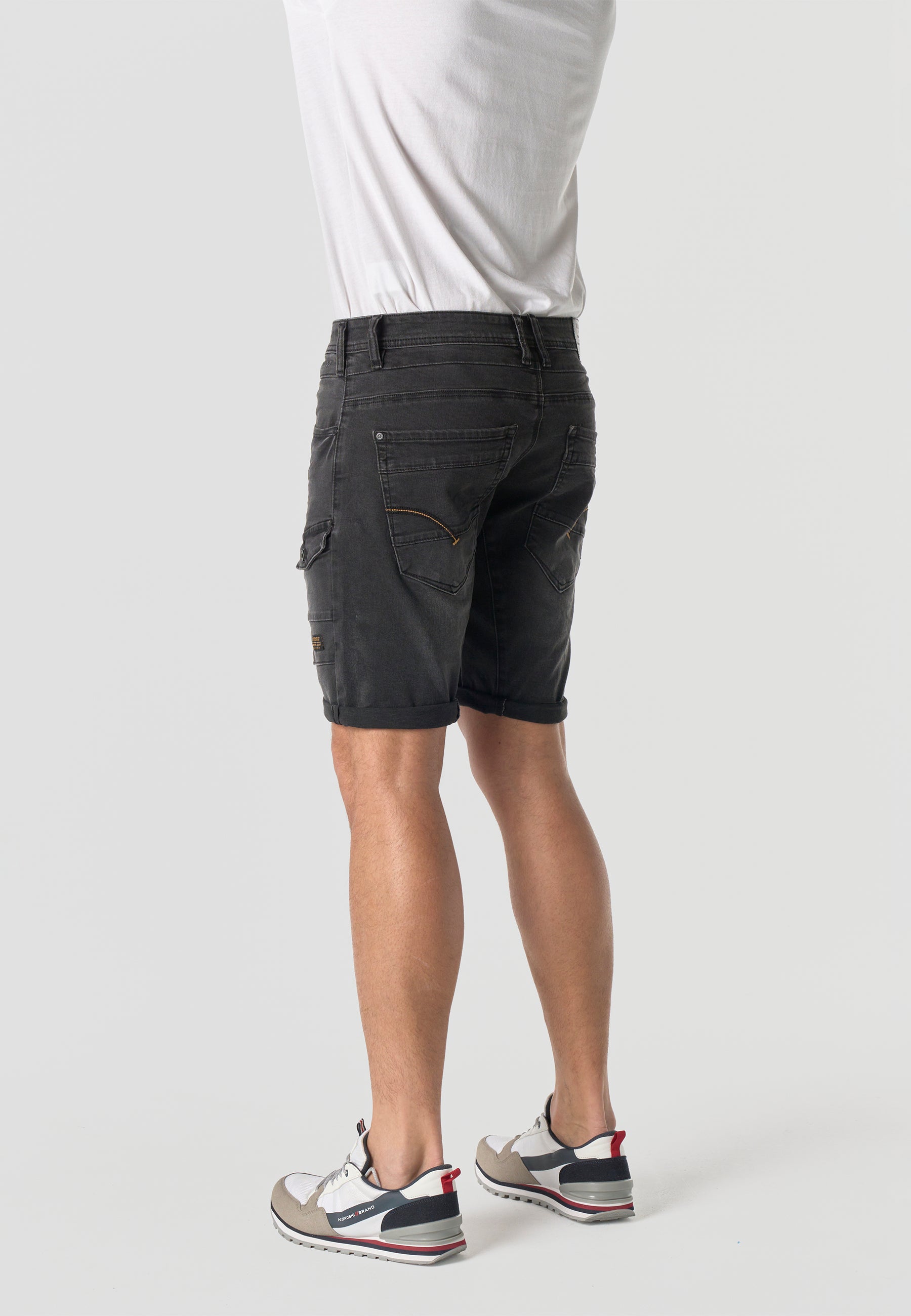 Bermuda cargo denim hombre negro - Koroshi 2611PS43