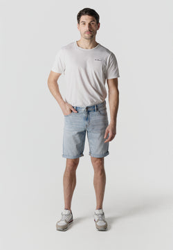 Shorts in denim rilassato da uomo azzurro - Koroshi 2611PS44
