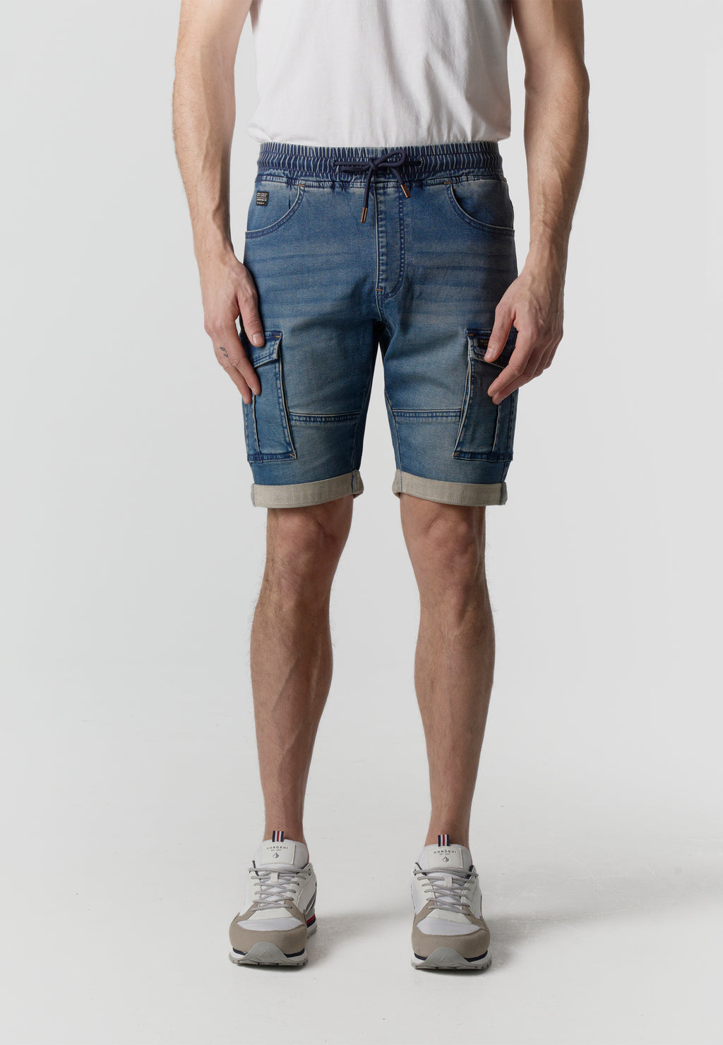 Short jogger càrrec denim home blau mitjà - Koroshi 2611PS86