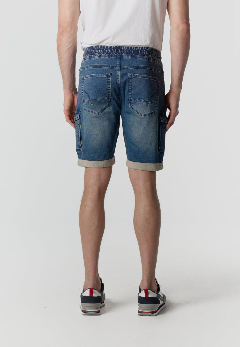 Short jogger càrrec denim home blau mitjà - Koroshi 2611PS86