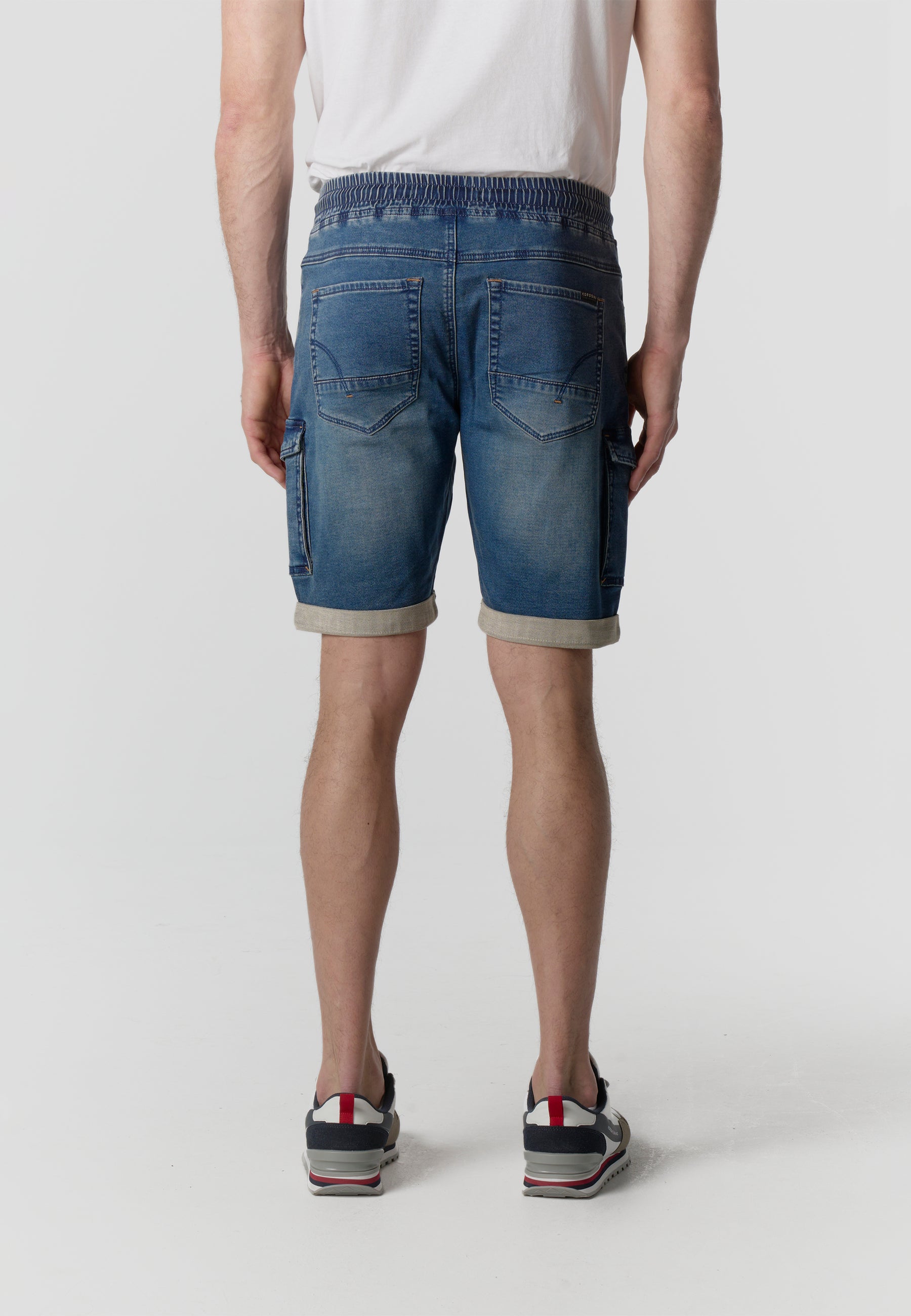 Short jogger càrrec denim home blau mitjà - Koroshi 2611PS86