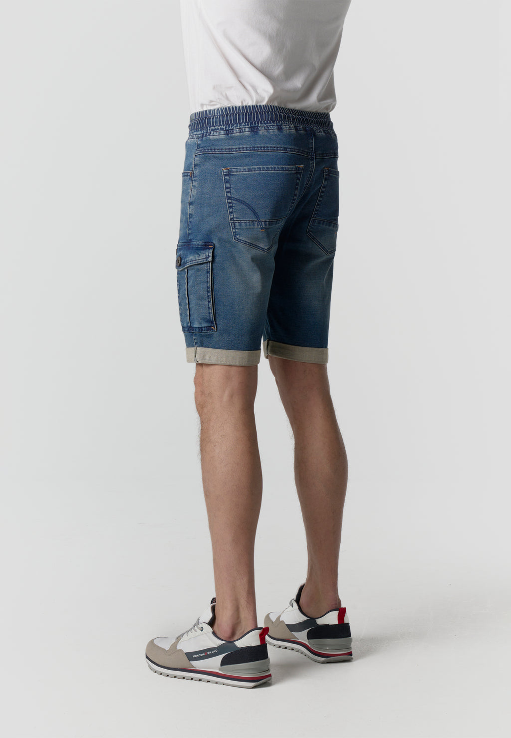 Short jogger càrrec denim home blau mitjà - Koroshi 2611PS86