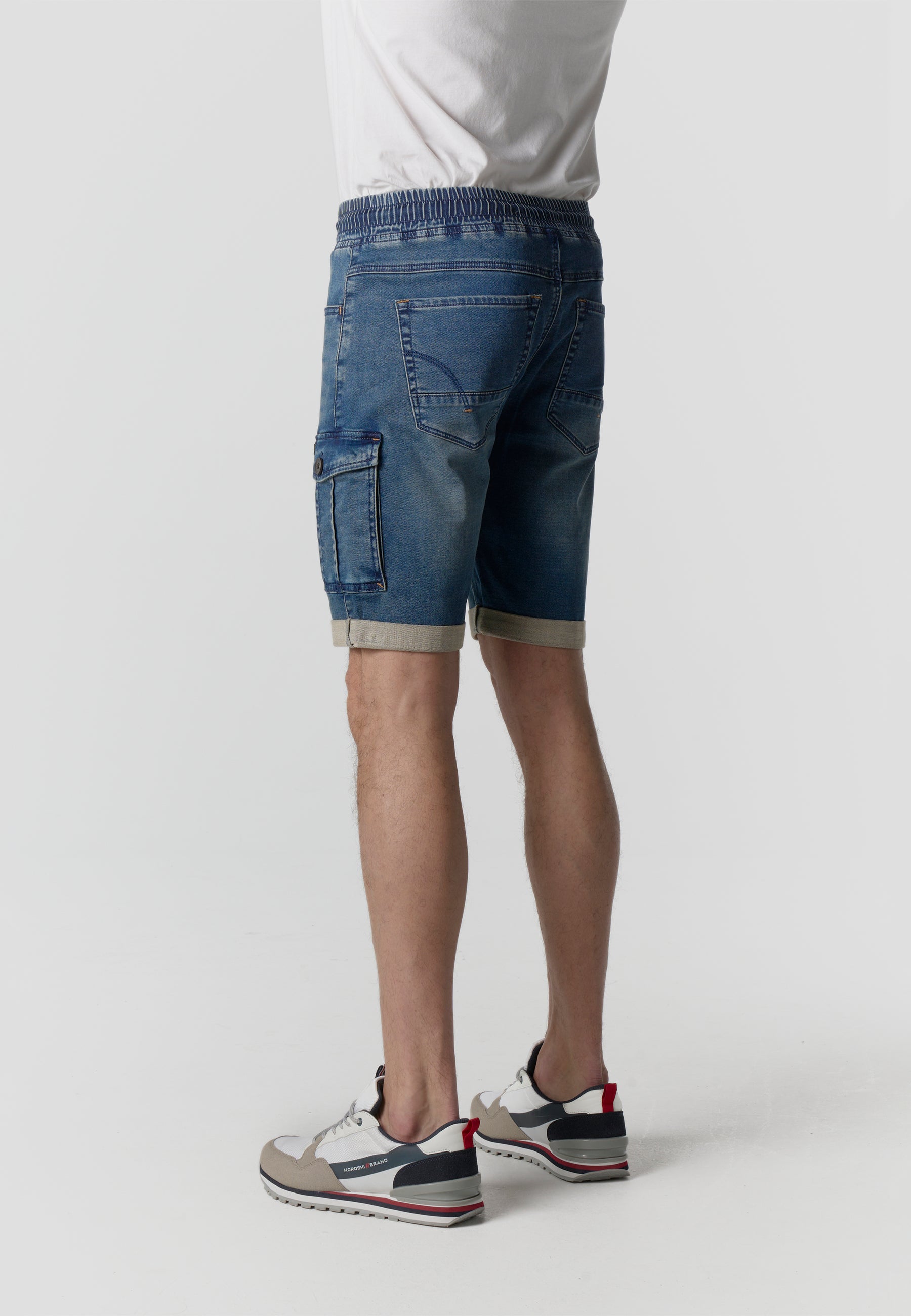 Short jogger càrrec denim home blau mitjà - Koroshi 2611PS86