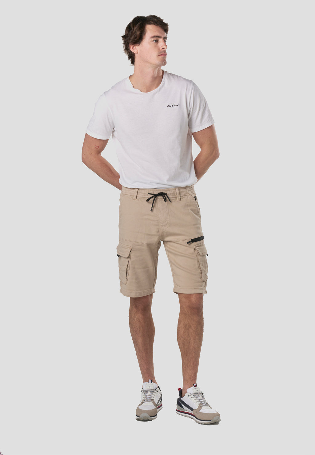 Stone men's relaxed sports cargo shorts - Koroshi 2611PS87