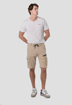 Entspannte Sport-Cargoshorts für Herren aus Stein – Koroshi 2611PS87