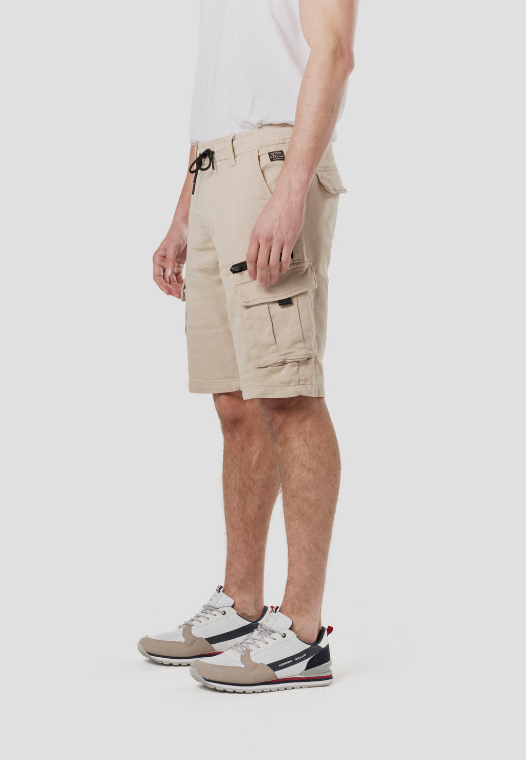 Stone men's relaxed sports cargo shorts - Koroshi 2611PS87