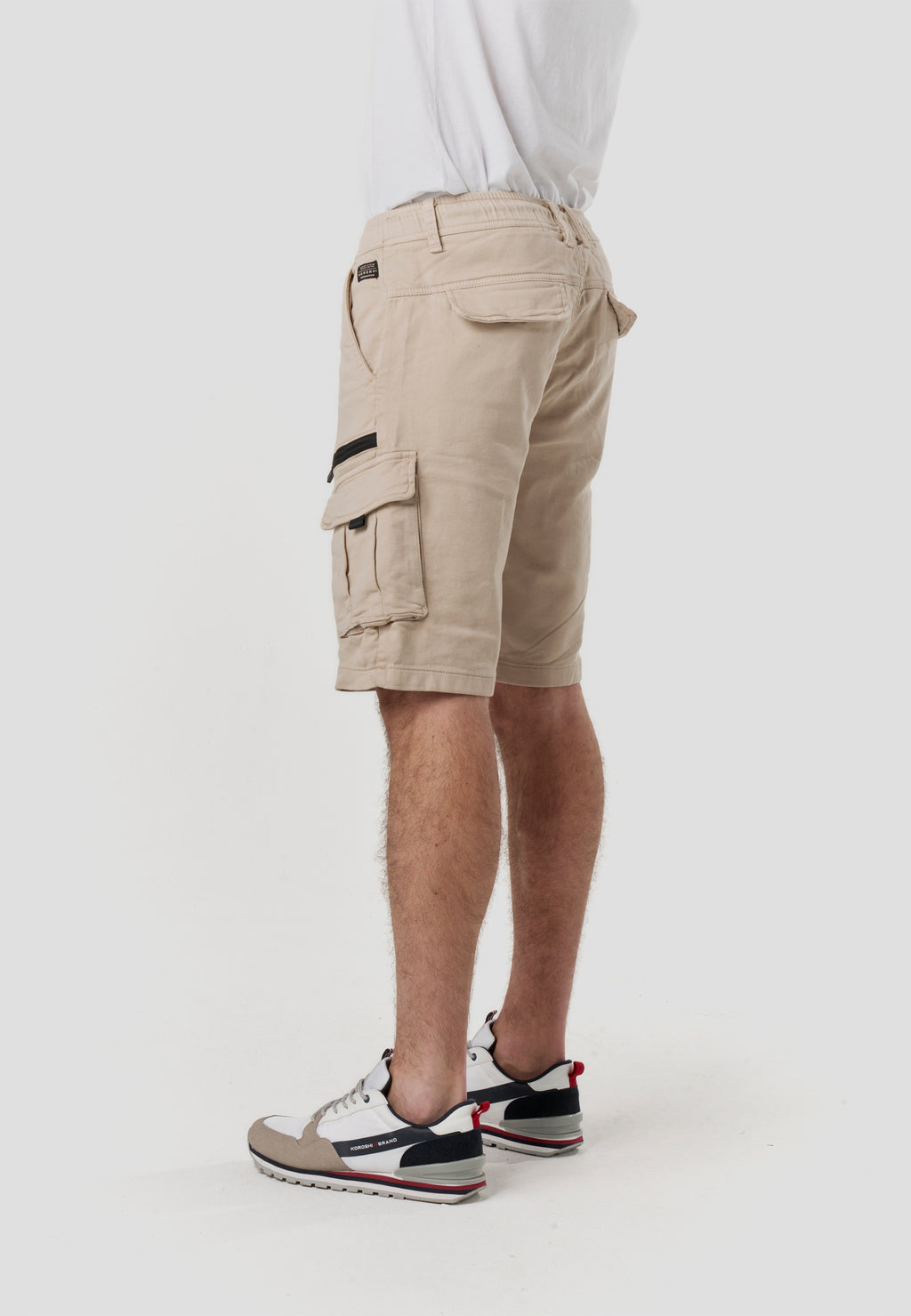 Stone men's relaxed sports cargo shorts - Koroshi 2611PS87