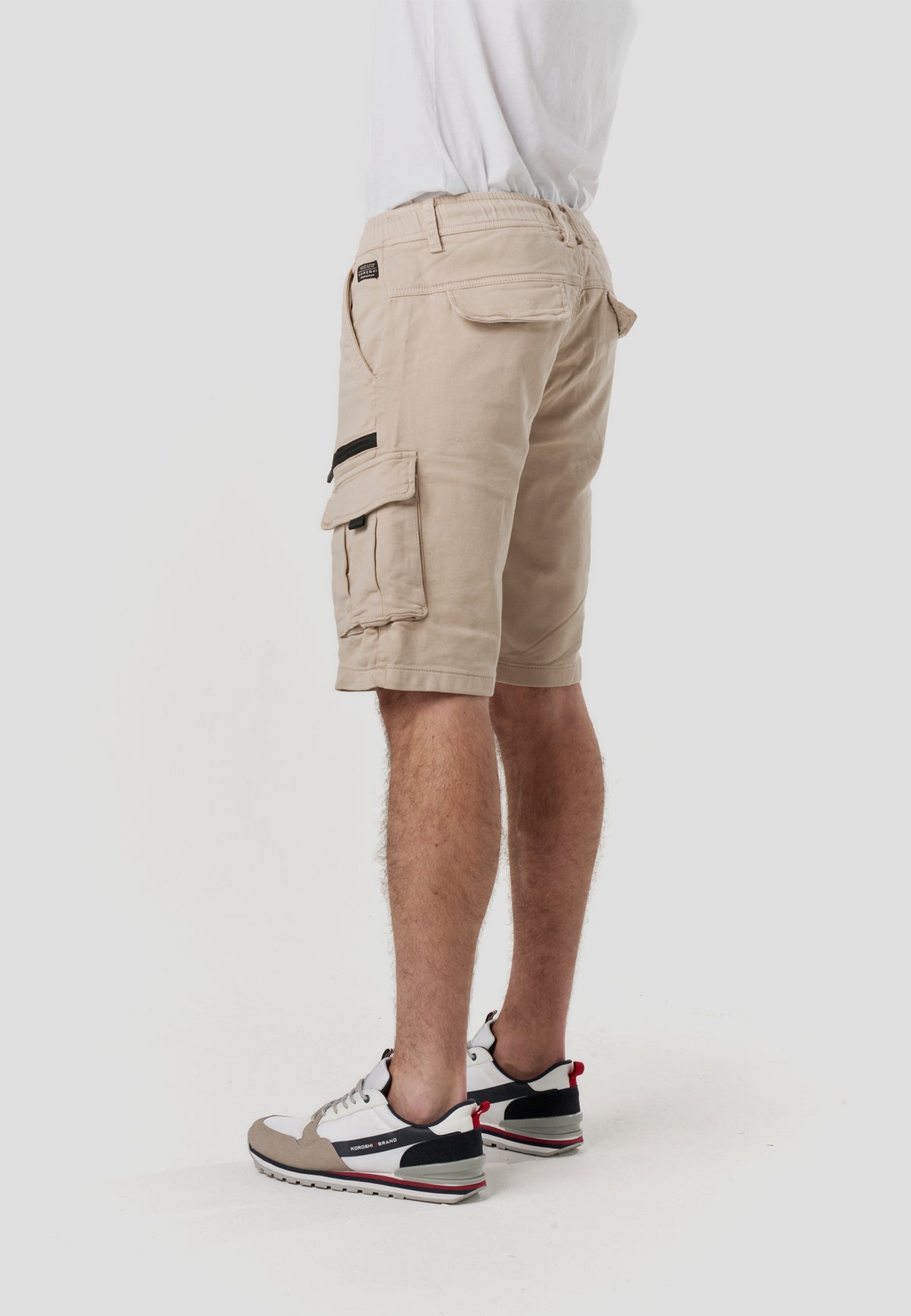 Stone men's relaxed sports cargo shorts - Koroshi 2611PS87