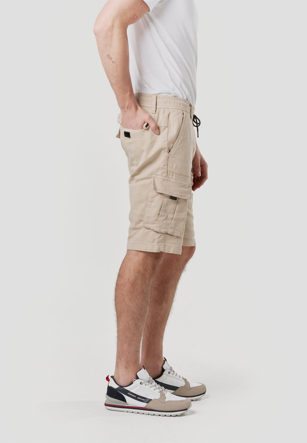 Stone men's relaxed sports cargo shorts - Koroshi 2611PS87