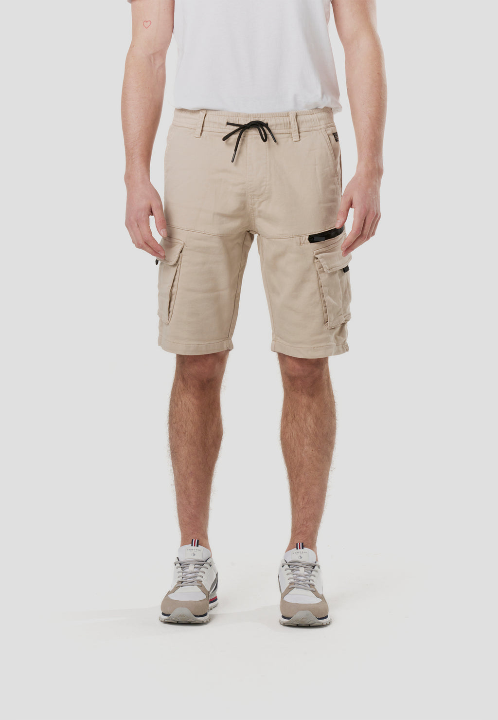 Stone men's relaxed sports cargo shorts - Koroshi 2611PS87