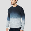 Regular washed crew cotton sweater for men