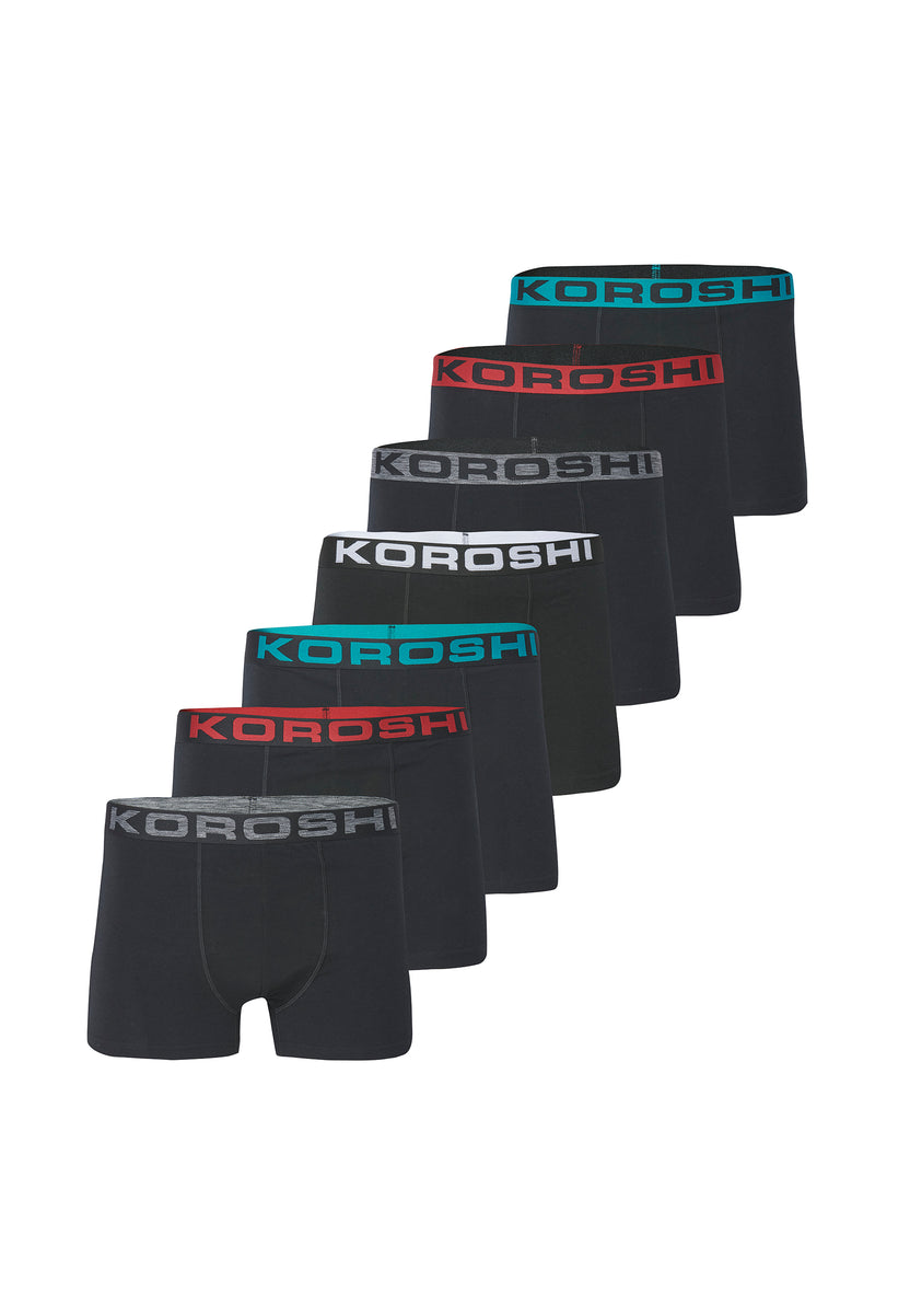 7er-Pack Herren-Boxershorts aus elastischer Baumwolle