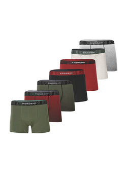 Confezione da 7 boxer da uomo in cotone assortiti - Koroshi 2611UN02