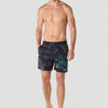 Men's Surf Print Swim Shorts - Koroshi Grey