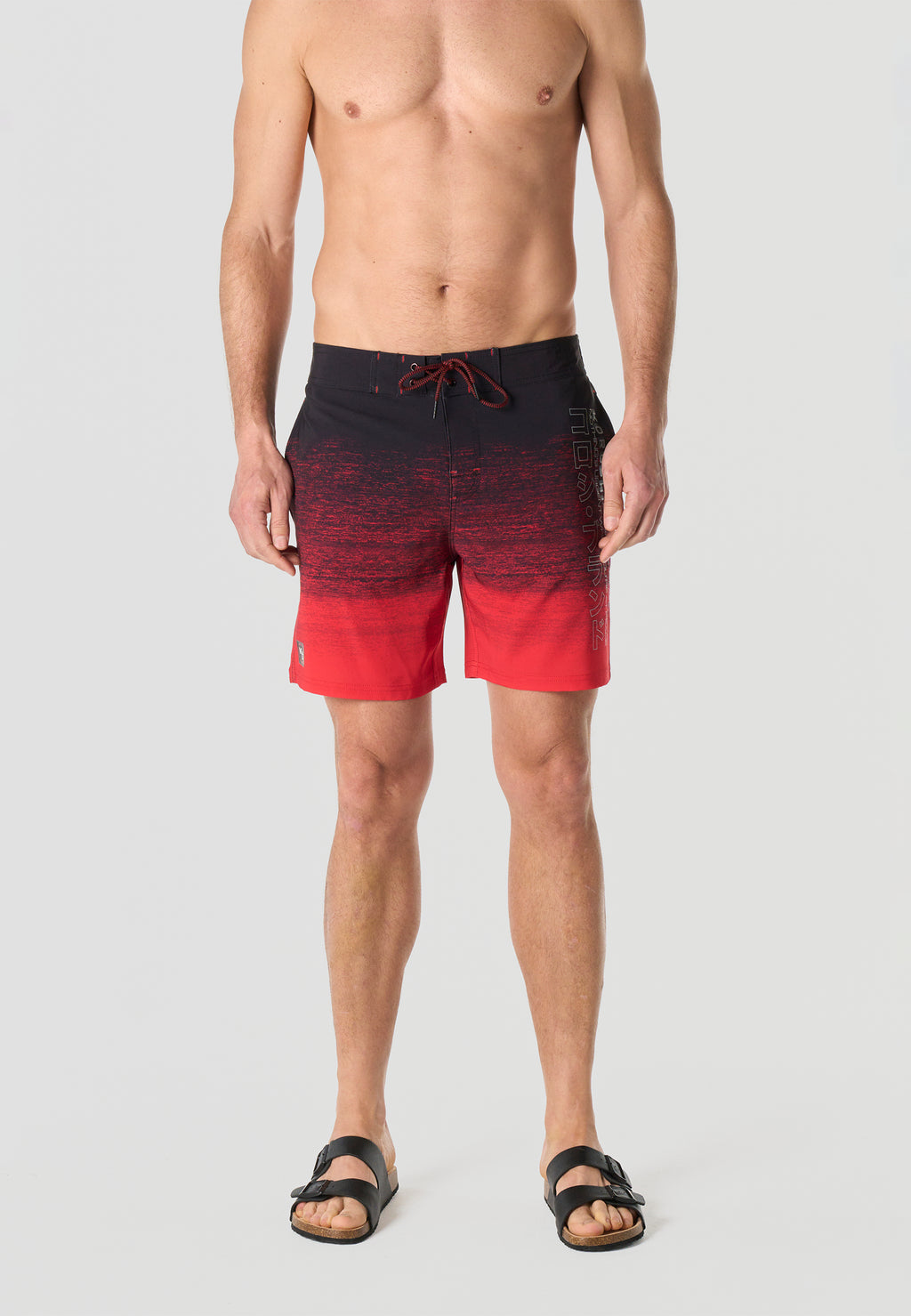 Maillot de bain surf dégradé homme rouge - Koroshi 2611WA06