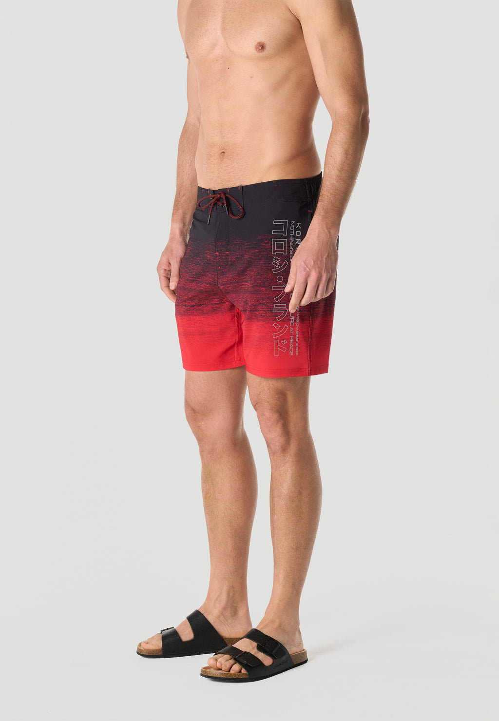 Maillot de bain surf dégradé homme rouge - Koroshi 2611WA06
