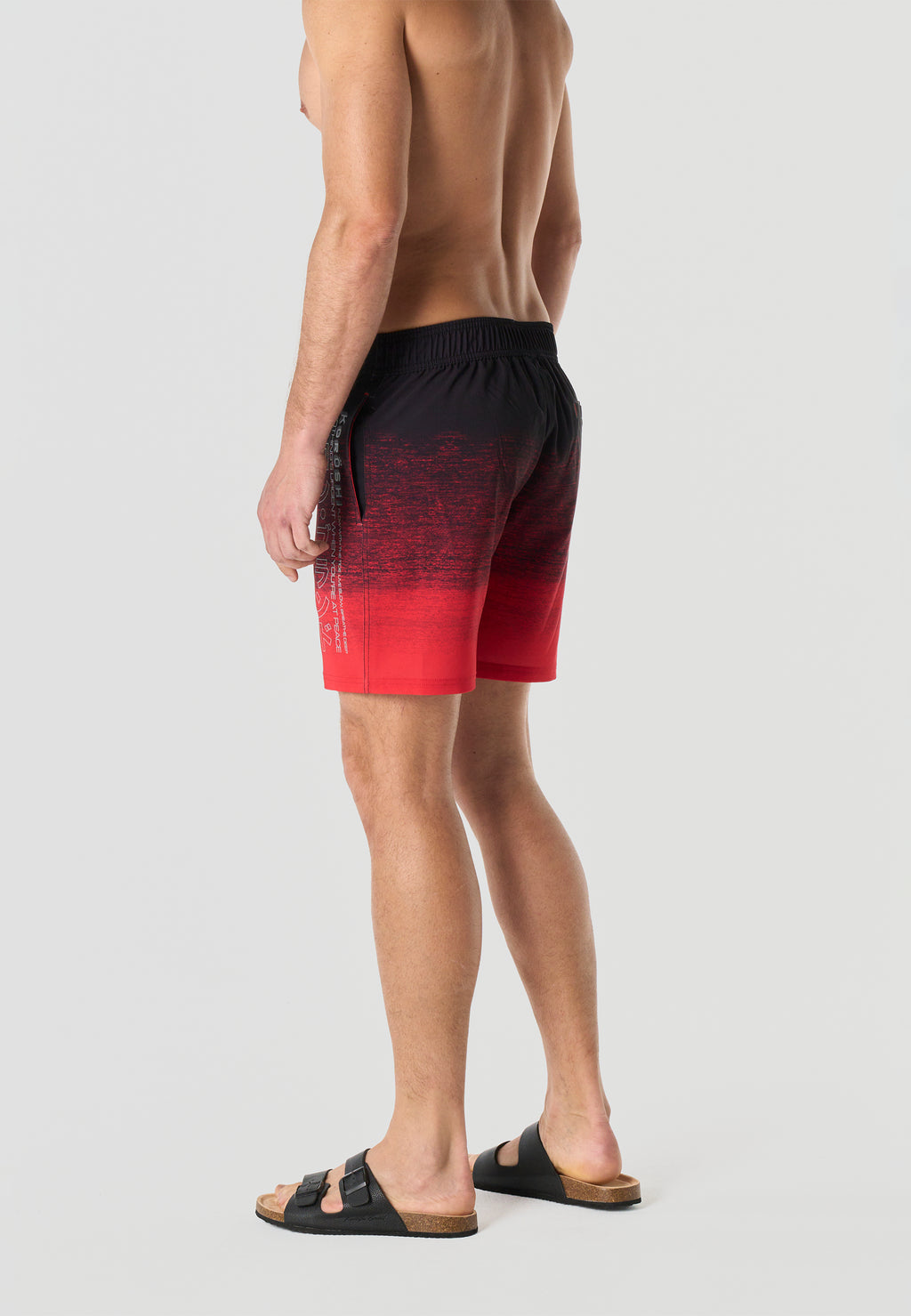 Maillot de bain surf dégradé homme rouge - Koroshi 2611WA06