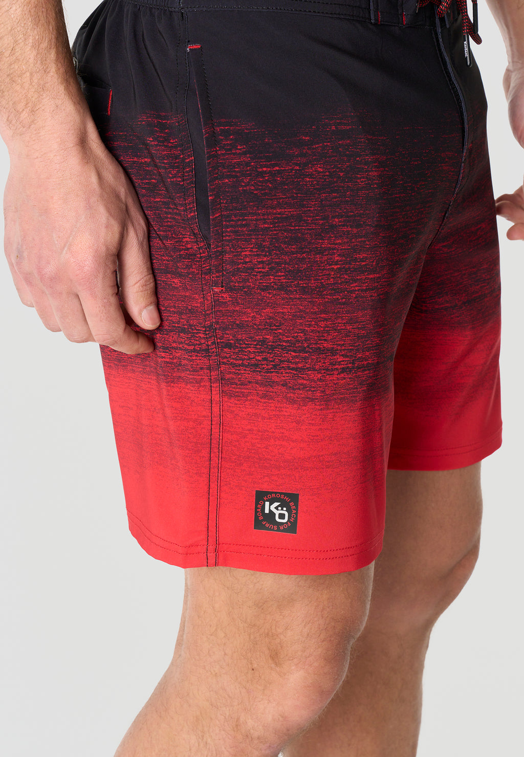 Maillot de bain surf dégradé homme rouge - Koroshi 2611WA06