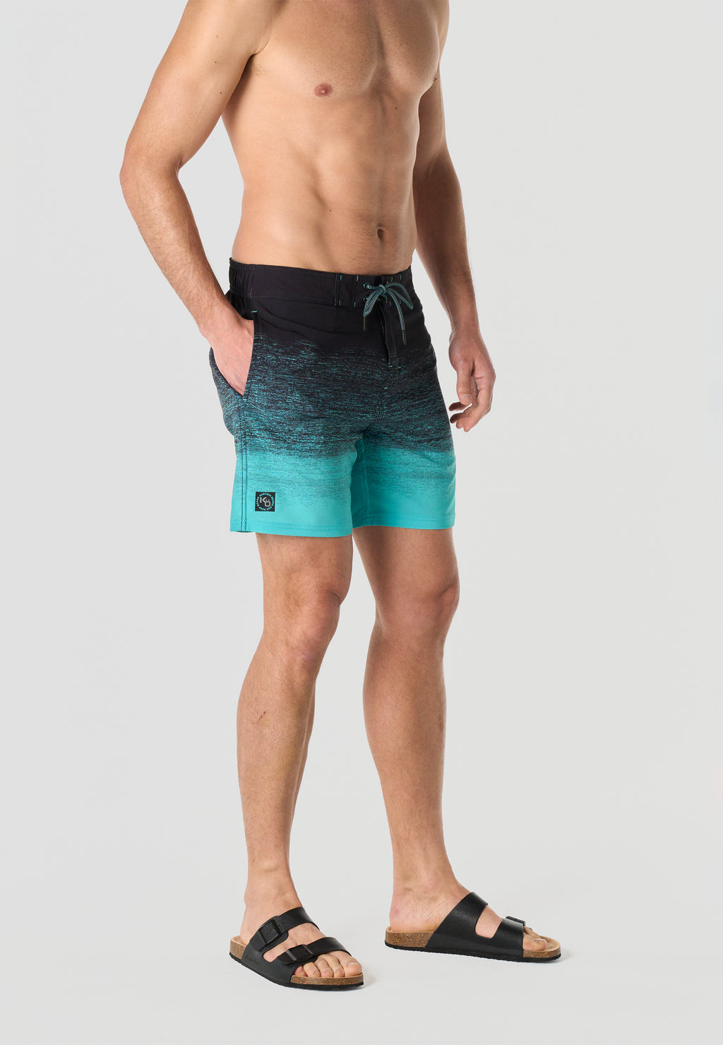 Gradient men's mint surf swimsuit - Koroshi 2611WA06