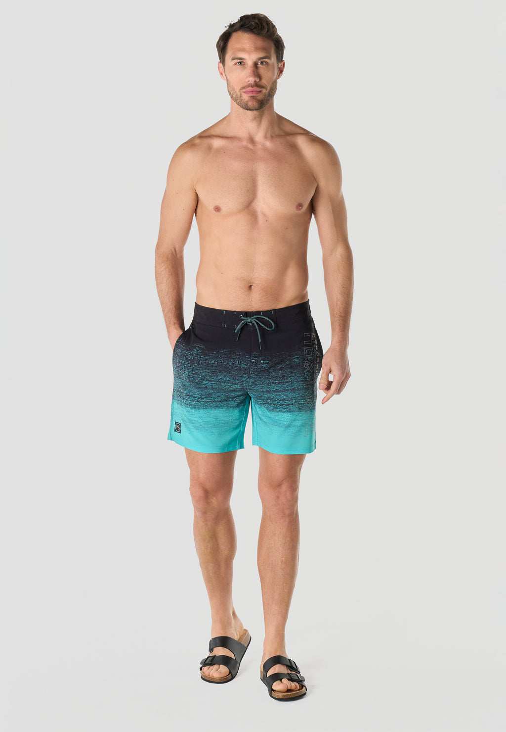 Gradient men's mint surf swimsuit - Koroshi 2611WA06