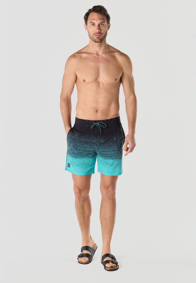 Mintgrüner Surf-Badeanzug mit Farbverlauf für Herren – Koroshi 2611WA06