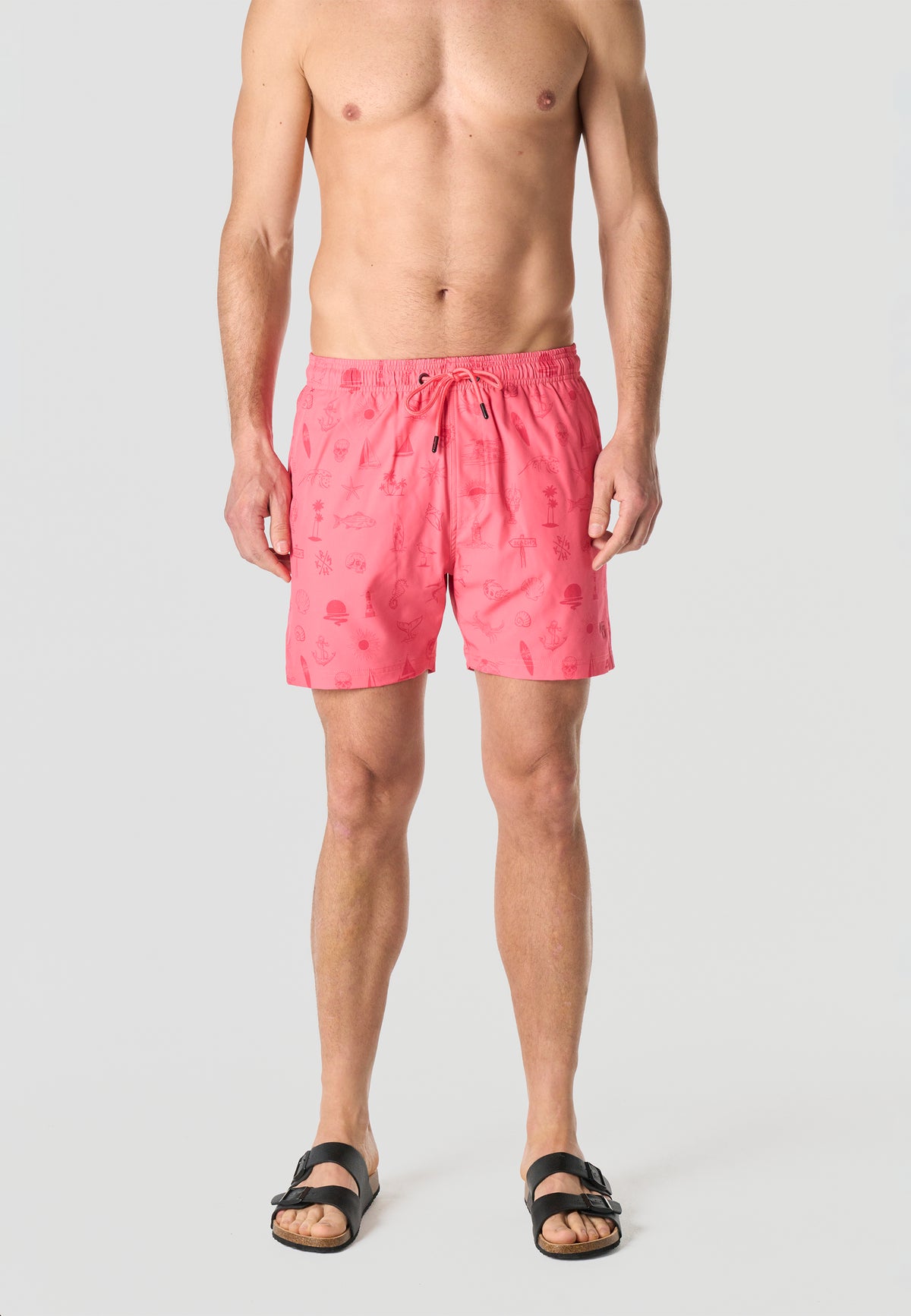 Coral men's nautical shorts - Koroshi 2611WA10