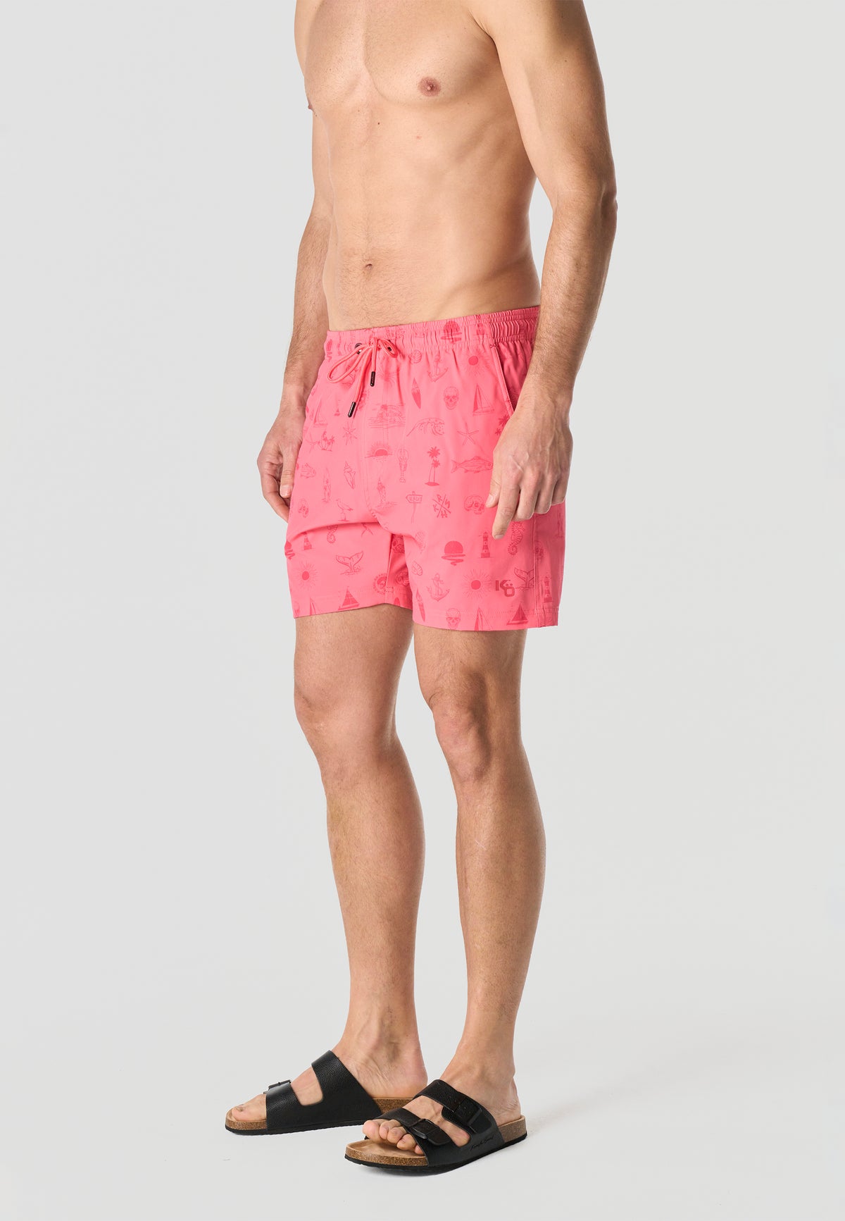 Coral men's nautical shorts - Koroshi 2611WA10