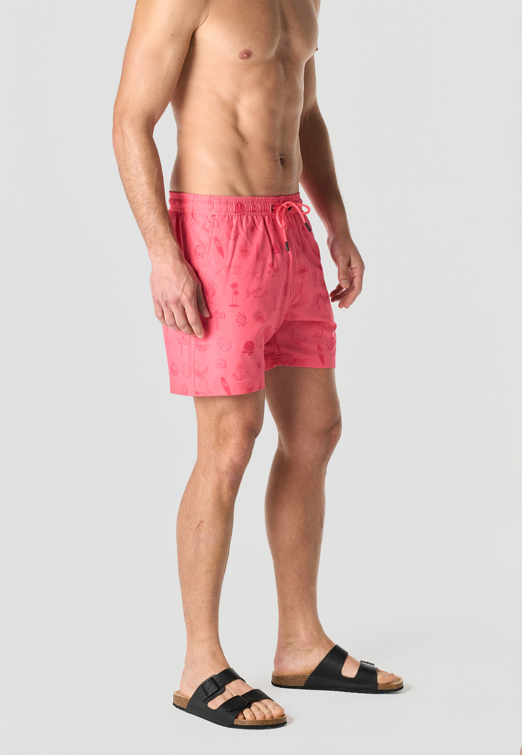 Coral men's nautical shorts - Koroshi 2611WA10