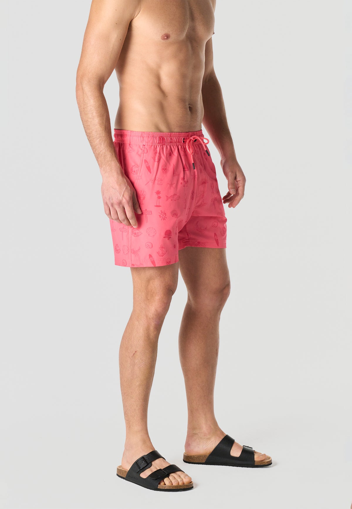 Coral men's nautical shorts - Koroshi 2611WA10