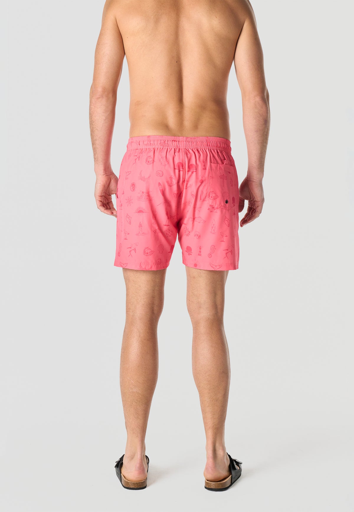 Coral men's nautical shorts - Koroshi 2611WA10