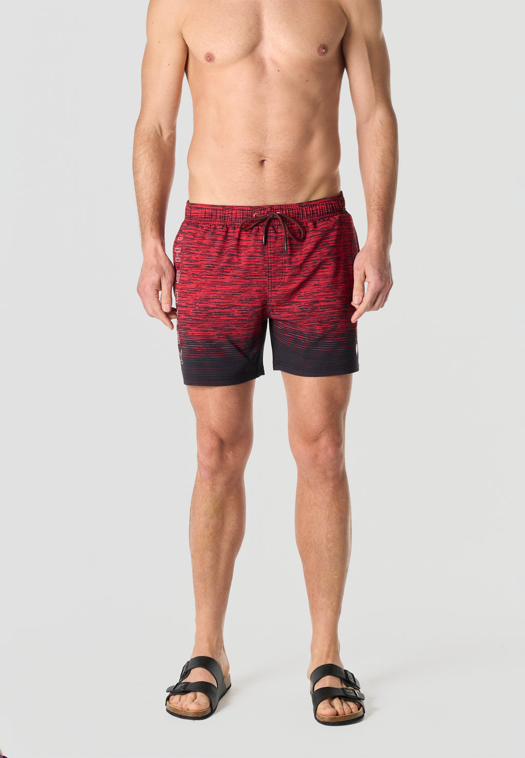 Bañador corto jaspeado degradado hombre rojo - Koroshi 2611WA11