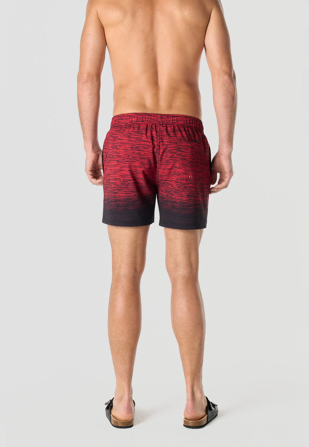 Bañador corto jaspeado degradado hombre rojo - Koroshi 2611WA11