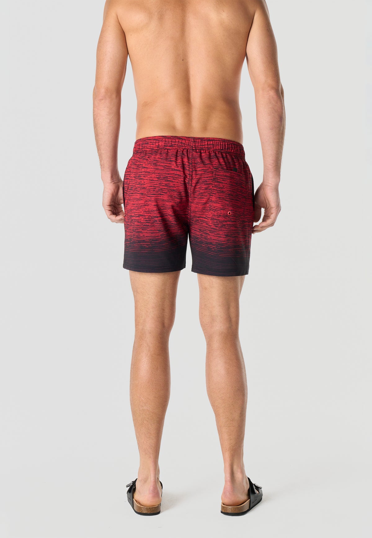 Bañador corto jaspeado degradado hombre rojo - Koroshi 2611WA11
