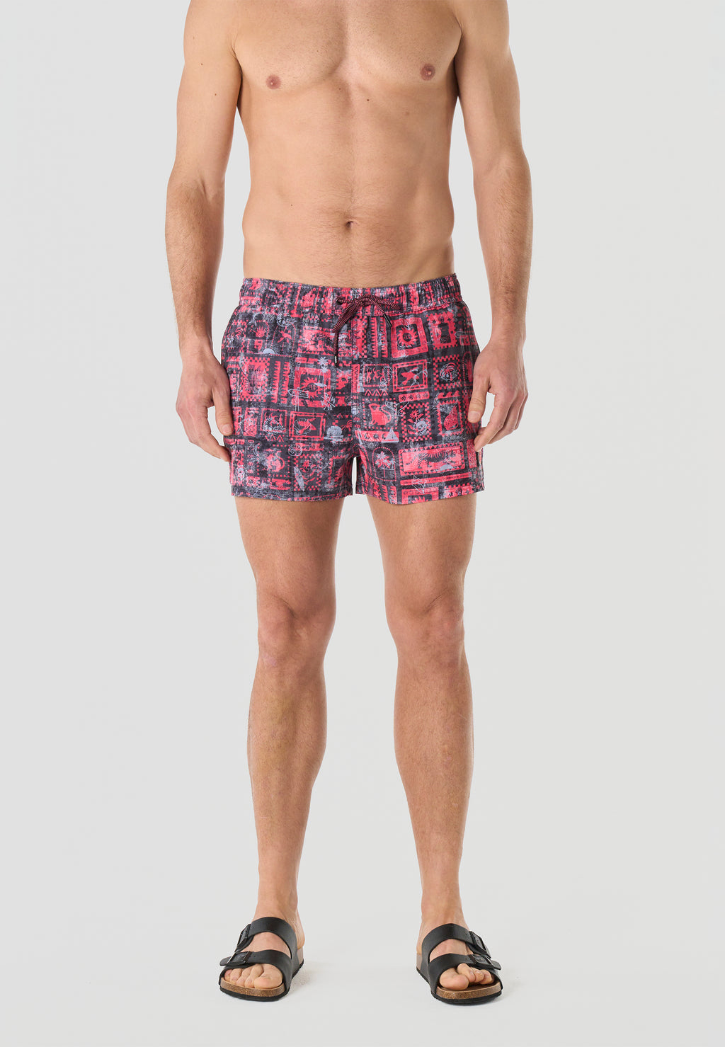 Casual all-over technical short swimsuit