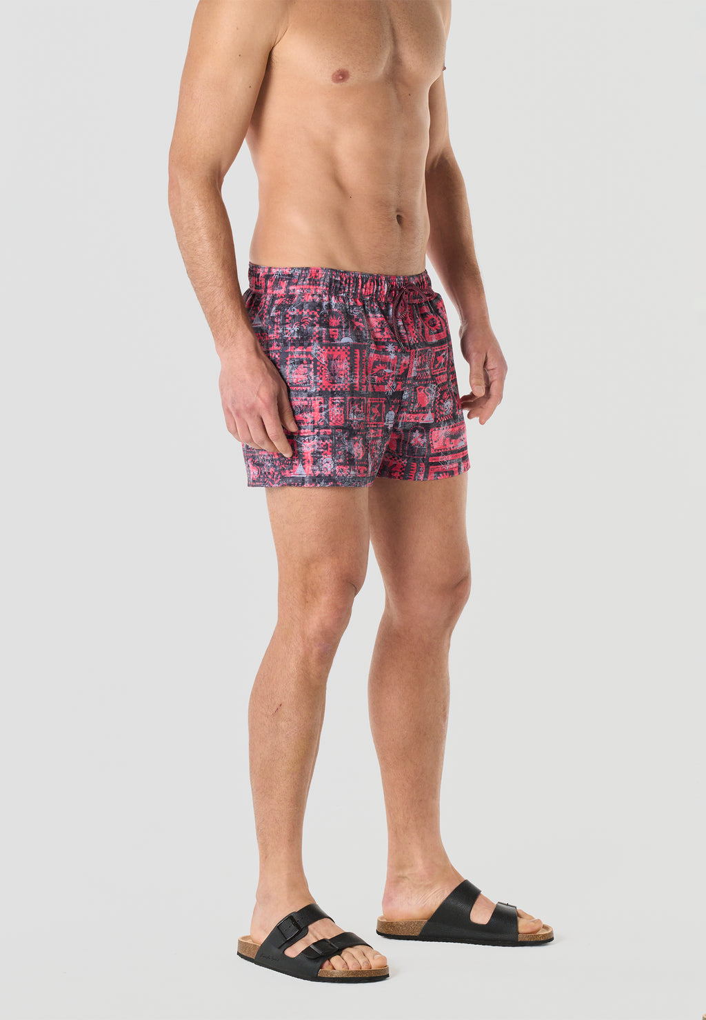Casual all-over technical short swimsuit