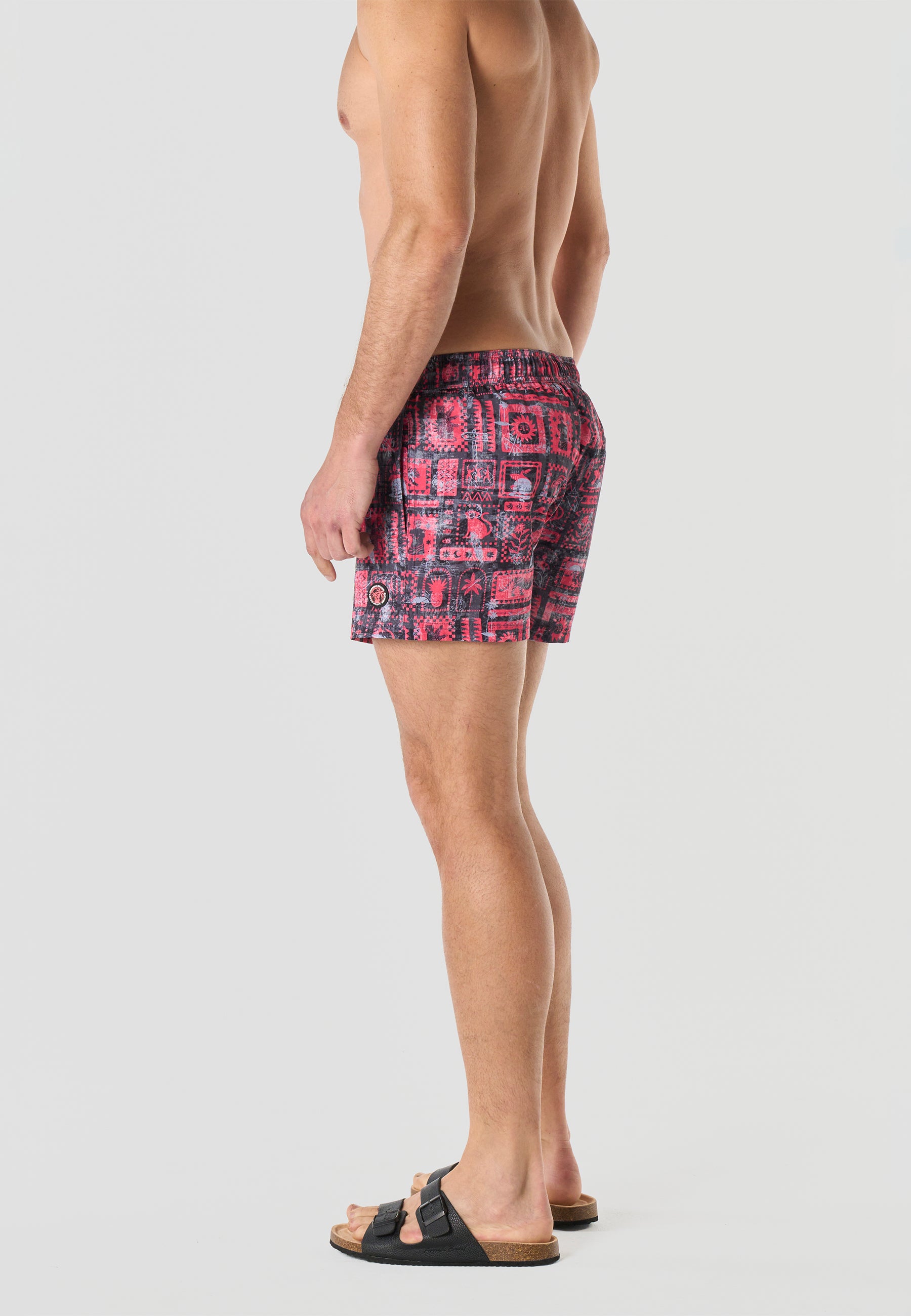 Casual all-over technical short swimsuit