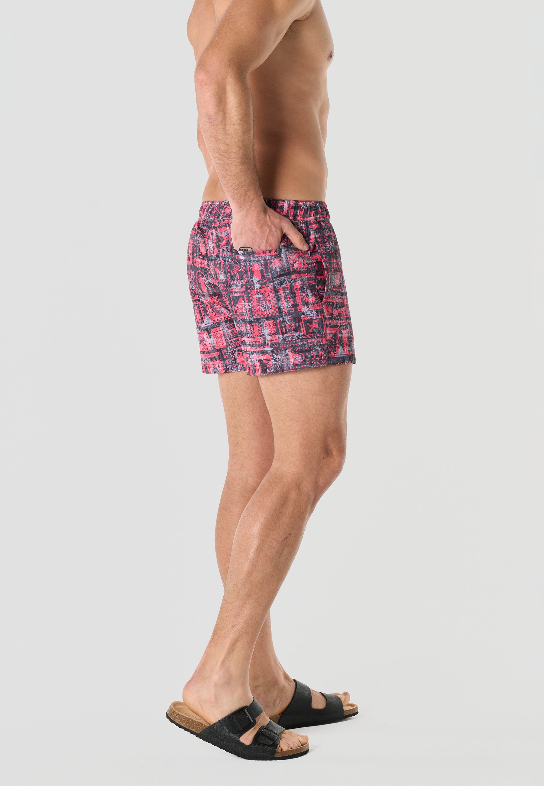 Casual all-over technical short swimsuit