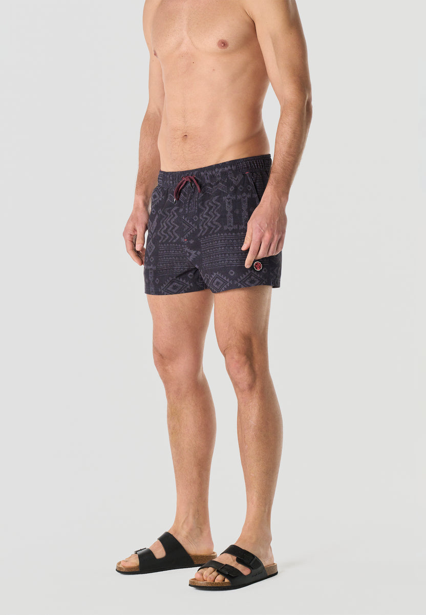 Allover-technischer kurzer Badeanzug