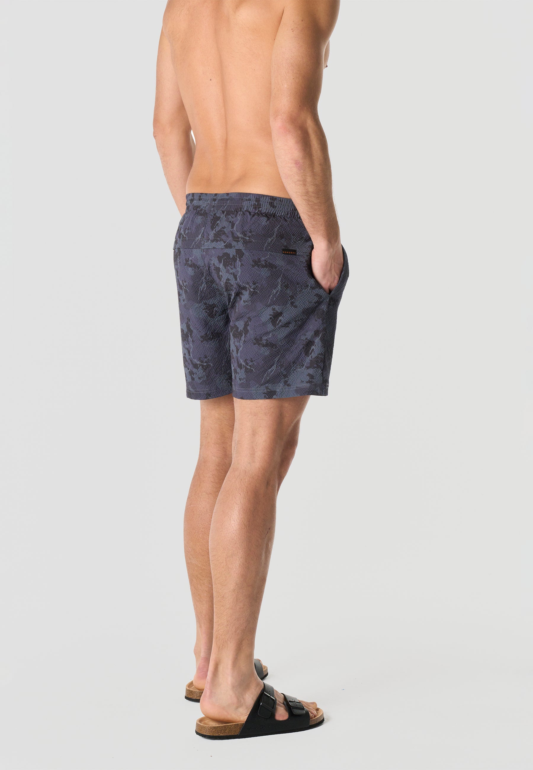 Short de bain camouflage homme marine - Koroshi 2611WA23